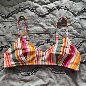 Aerie Colorful Stripped Bikini Top